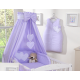 Conjunto de cama bebé  5 elementos coração lilas